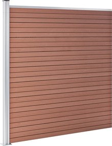 vidaXL Πάνελ Περίφραξης Καφέ 1737 x 186 εκ. από WPC