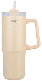 Κούπα Θερμός Με Λαβή & Καλαμάκι 900ml Homely Tumbler Sandstone 01-34504