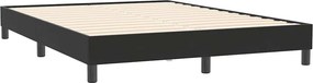 vidaXL Κρεβάτι Boxspring με Στρώμα Μαύρο 160x210 εκ. Βελούδινο
