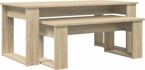 vidaXL Σετ Τραπεζιού Για Καφέ 2 pcs Δρύς Sonoma Επεξεργασμένο ξύλο