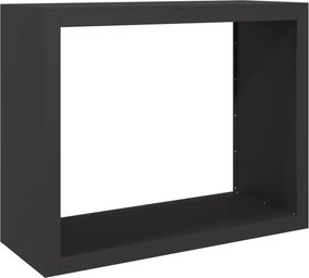 vidaXL Ράφι Καυσόξυλων Μαύρο 100x40x80 εκ. Ατσάλινο