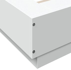 vidaXL Πλαίσιο Κρεβατιού Λευκό 140 x 190 εκ. Επεξεργασμένο Ξύλο