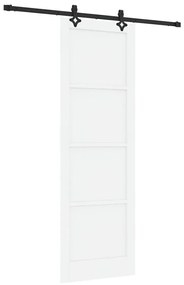 vidaXL Συρόμενη Πόρτα Λευκό και μαύρο 78 x 232 cm