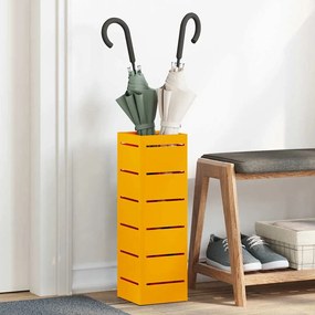 vidaXL Σχέδιο & βάση αποθήκευσης Μουσταρδί 15.5 x 15.5 x 49 εκ Ατσάλι