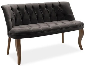 Intrahome Καναπές ALTAIELLA Intrahome 2θέσιος βελούδο ανθρακί με μαύρα πόδια 118x55x78εκ | SKU: INTRAPA-257111128