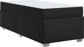 vidaXL Σκελετός Κρεβατιού με στρώμα Μαύρο 80 x 200 cm ύφασμα