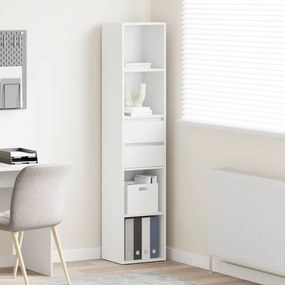 vidaXL Βιβλιοθήκη Λευκή 36 x 30 x 171 εκ. από Επεξ. Ξύλο