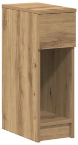vidaXL Κομοδίνα με συρτάρι 2 τεμ. Αρτισιανή Δρυς 20x36x60 εκ.