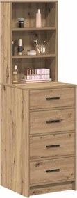 vidaXL Highboard artisan δρυς 40 x 41 x 135 εκ. Επεξεργασμένο Ξύλο