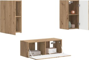 vidaXL Σετ επίπλου τηλεόρασης 2 τμχ. Artisan Oak Επεξεργασμένο Ξύλο