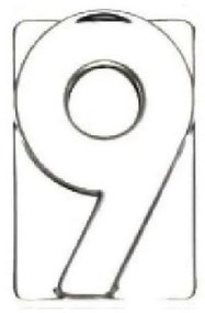 Διακοσμητικός Αριθμός Εννέα MAT9 Διάφανο 11x7x3cm Espiel Glass