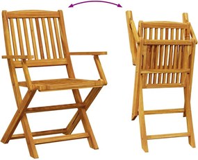 vidaXL Σετ Τραπεζαρίας Κήπου 7 Τεμαχίων 180x90x75 εκ. Μασίφ Ακακία