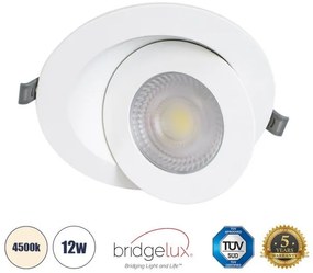 Χωνευτό LED Κινούμενο Spot Downlight Στρόγγυλο - Λευκό / Φυσικό Λευκό LEXIS JOINT 60988 Globostar-60988-Λευκό 60988
