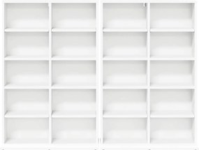 vidaXL Ντουλάπα CD 2 τμχ. Λευκό 65 x 23,5 x 97,5 εκ.