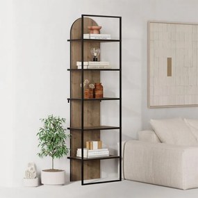 Megapap Βιβλιοθήκη Archy Ανοιχτό Καρυδί 53x31,7x180εκ.