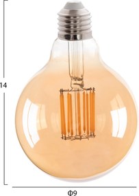 ΛΑΜΠΤΗΡΑΣ GLOBO LED FILAMENT 12W E27 3000K ΧΡΥΣΟ HM4049.02