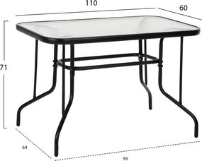 ΣΕΤ ΤΡΑΠΕΖΑΡΙΑΣ 5ΤΜΧ REDAN HM21223.01 ΤΡΑΠΕΖΙ &amp; 4 ΠΟΛΥΘΡΟΝΕΣ ΣΕ ΜΑΥΡΟ