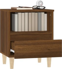 vidaXL Κομοδίνο Καφέ Δρυς 40x35x50 εκ.