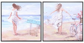 Καμβάς DKD Home Decor πολυστερίνη Καμβάς 83 x 3,5 x 83 cm