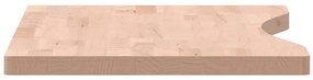 vidaXL Επιφάνεια Εργασίας 80x(36-40)x2,5 εκ. από Μασίφ Ξύλο Οξιάς