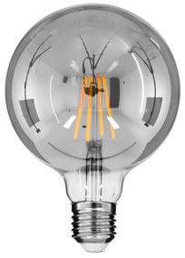 GloboStar 99073 Λάμπα E27 G125 Γλόμπος LED LONG FILAMENT 8W 800 lm 320° AC 85-265V Edison Retro με Φιμέ Γυαλί Θερμό Λευκό 2700 K Dimmable - 99073