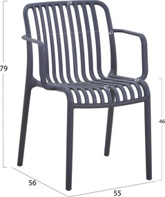 ΠΟΛΥΘΡΟΝΑ ΕΞΩΤ.ΧΩΡΟΥ CONVEE HM6105.03 ΓΚΡΙ ΠΟΛΥΠΡΟΠΥΛΕΝΙΟ 55x56x79Yεκ.