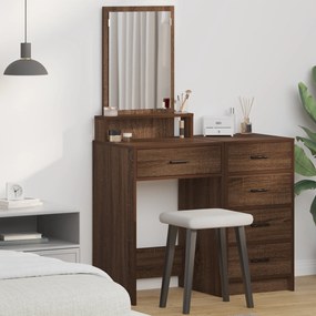 vidaXL Καφετί Επιτραπέζιο με Συρτάρια 50x41x140 εκ