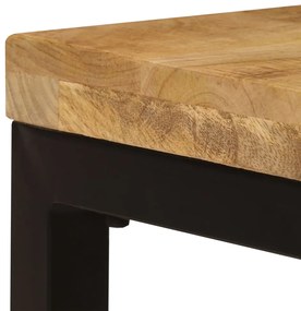 vidaXL Τραπεζάκι Σαλονιού 100x50x35 εκ. από Μασίφ Ξύλο Μάνγκο / Ατσάλι