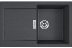 Franke Sirius 2.0 611-78 (500) Αντιστρεφόμενος Carbon Black Tectonite Νεροχύτης 45cm