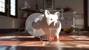 Intra Συλλεκτικό Ξύλινο Παζλ Plywood 4mm - Λευκός Κουμπαράς από Ανοιχτό Παράθυρο Σε Ξύλινο Κουτί - Διαστάσεις: 10x10 cm – 25 κομμάτια