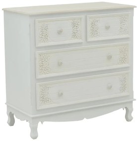 Pazlen Inart chest of drawers antique white color mdf 80x40x80cm 80x40x80 εκ.