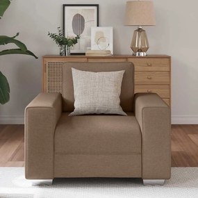 vidaXL Καναπές με μαξιλάρι Καφέ 100 x 77 x 82 εκ ύφασμα