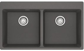 Franke Maris MRG 620-39-39 Ένθετος Γρανιτένιος Νεροχύτης με απλή βαλβίδα 90cm Stone Grey