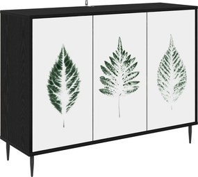 vidaXL Πλαϊνό γραφείο HANAU Μαύρη Δρυς 102 x 33 x 76 εκ.