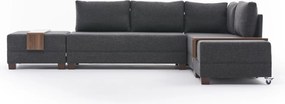 Corner Sofa-Bed Fly Right - Anthracite Anthracite