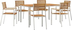 vidaXL Σέτ φαγητού για κήπο 7 pcs