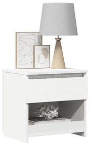 vidaXL Κομοδίνα 2 τεμ. Λευκά 40 x 30 x 39 εκ. από Επεξ. Ξύλο