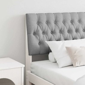 vidaXL Ταπετσαρισμένο κεφαλάρι Ανοιχτό γκρι 180 cm