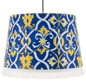 Φωτιστικό Οροφής Seaside Trellis Cl50398 Ø25Xø35Xh25 E27 Yellow-Blue Mindthegap Metal, Fabric