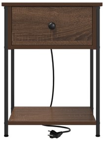 vidaXL Κομοδίνο Καφέ δρυς 42 x 41 x 56 εκ. Επεξεργασμένο ξύλο