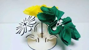 Intra απο ξύλο plywood 3mm-4mm πάχος – Ξύλινη θήκη για χαρτοπετσέτα λουλουδιών 25x25 cm INTRAVECTRY-MY551351