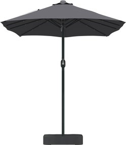 vidaXL Ομπρέλα Κήπου Ανθρακί 385 x 209 x 244 εκατοστά Πολυεστέρας