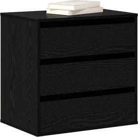 vidaXL Ντουλάπι με Συρτάρια 3-Συρτάρι Μαύρο 61 x 41 x 58 εκ