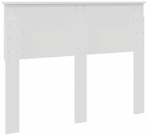 vidaXL Κεφαλάρι με κεφαλάρι Λευκό 135 cm Επεξεργασμένο ξύλο