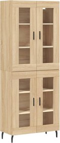 vidaXL Ντουλάπι Sonoma δρυς 69,5 x 34 x 180 εκ. από Επεξεργασμένο Ξύλο