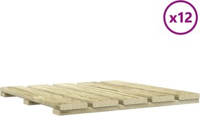 vidaXL Πλάκα Κατασκευής 12 pcs Πράσινο 50 x 50 cm