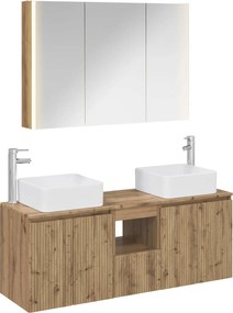 vidaXL Σετ Ντουλαπιών Μπάνιου 4 pcs Artisan Δρυς Επεξεργασμένο Ξύλο