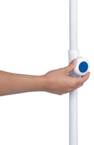 Ομπρέλα παραλίας MUHLER 2119 1008628, Ø160 cm, 195 cm ύψος, 8 νευρώσεις, UV προστασία UPF 50+, Βραχίονας Breakaway, Μπλε