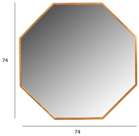 ΚΑΘΡΕΠΤΗΣ ΤΟΙΧΟΥ ΣΕΙΡΑ ARCHER HM4499.30 ΠΛΑΙΣΙΟ ΟΚΤΑΓΩΝΟ ΑΛΟΥΜΙΝΙΟΥ ΧΡΥΣΟ Φ74εκ - HM4499.30