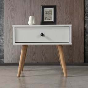 Κομοδίνο Λευκό ROCRO 55x55x30